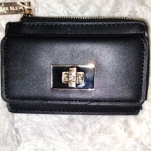 Black Wallet with Gold Accents